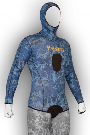 Σακάκι κατάδυσης: Comfort Camo  Blue 3,0 mm.